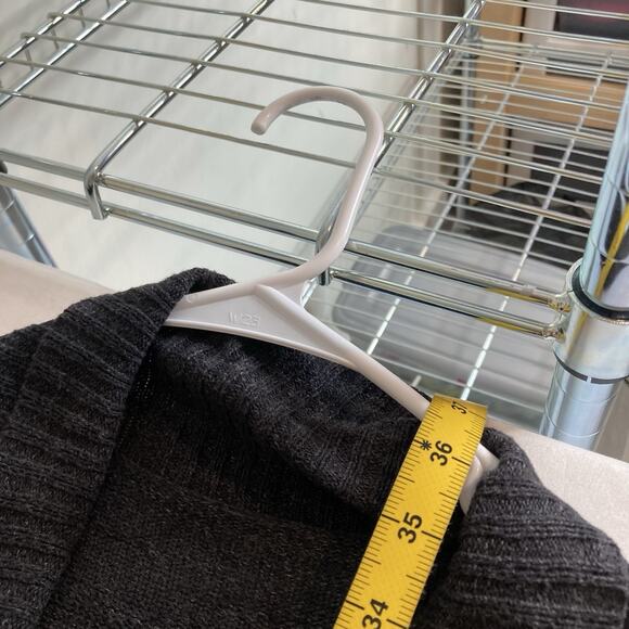 Eileen Fisher Women's Gray 100% Cotton Open Front Cardigan Est. Size L Lagenlook - Picture 3 of 9